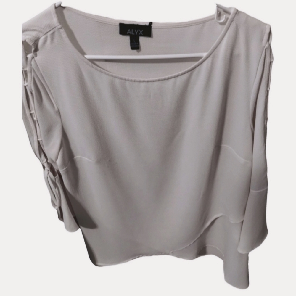 White Alyx Flowy Long Sleeve Blouse